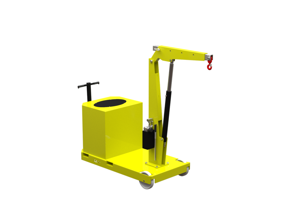 GZ1000 gru mobile contrappesata con colonna fissa capacità 1.000 kg