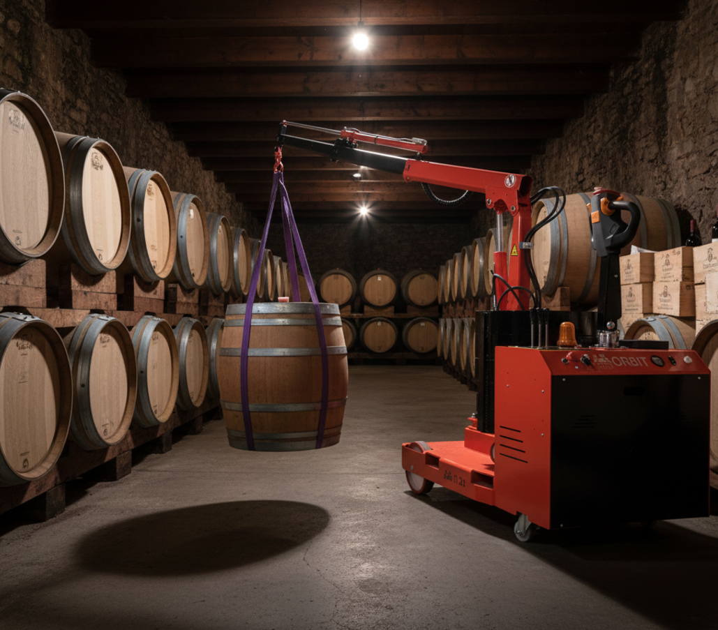 Sollevatore per barrique e botti - attrezzatura per aziende vitivinicole e distillerie