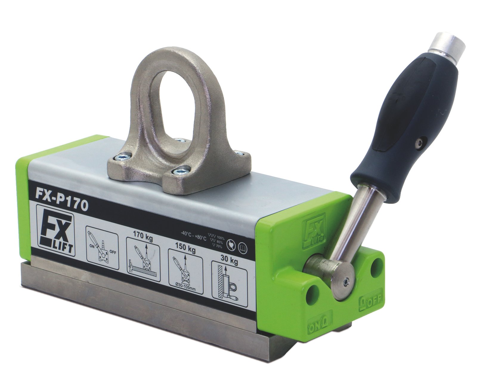 FX-P170 - MAGNETE PER LASTRE E TUBI 170 KG