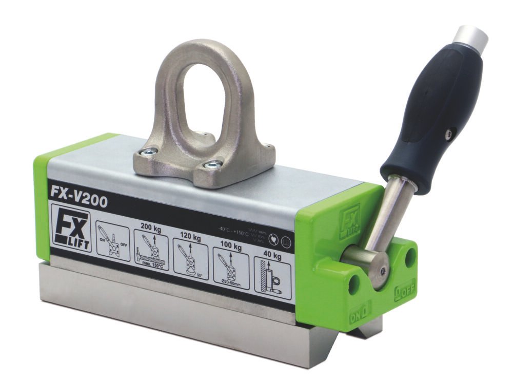 FX-V200 - MAGNETE PRISMA 90° - ALTE TEMPERATURE - 200 KG