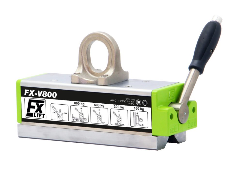 FX-V800 - MAGNETE PRISMA 90° ALTE TEMPERATURE 800 KG